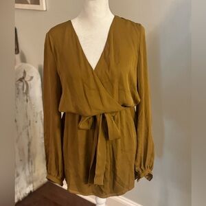 Haute Hippie Olive Wrap Blouse